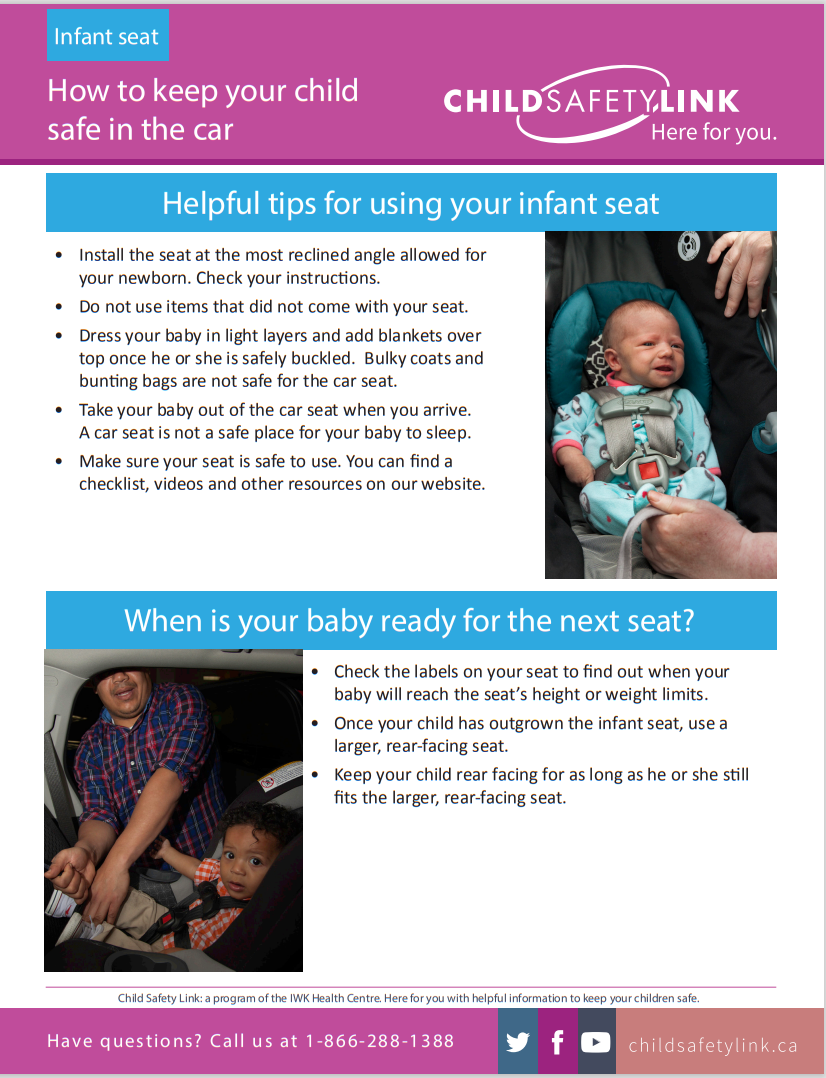 How to keep your child safe in the car seat: Infant Seat