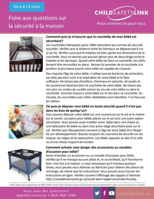 Frequently Asked Questions: Safety at home for Babies 6-12 months