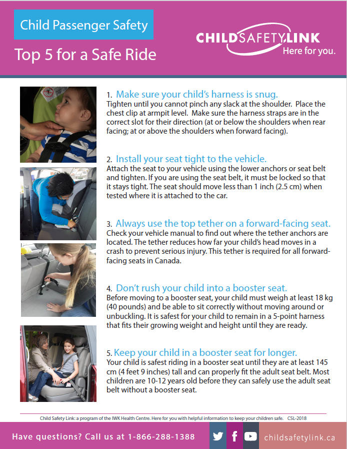 Top 5 for a safe ride - Fact Sheet