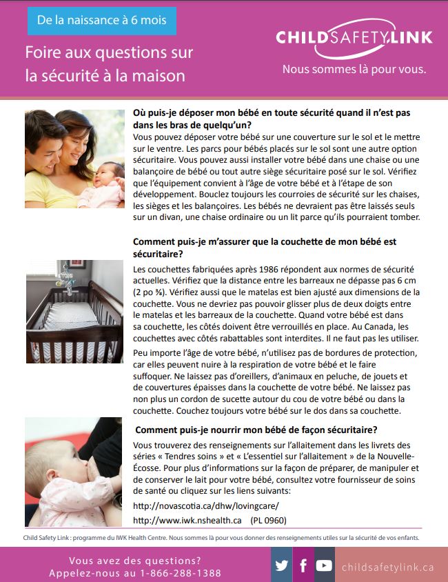 Frequently Asked Questions: Safety at home for Newborns (Pad of 25)